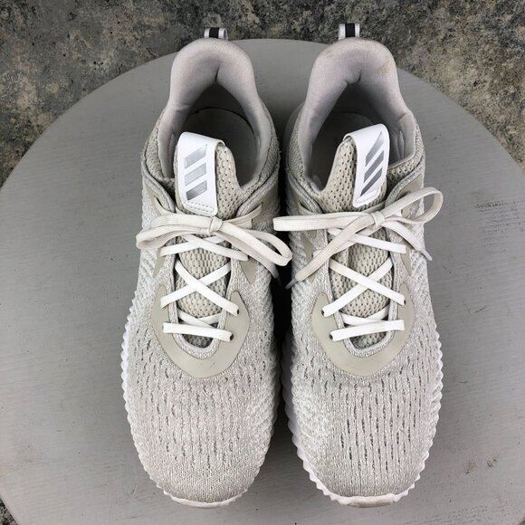 Adidas Women's Size 10 Alphabounce 1 White Grey Lace-Up Athletic Sneakers AC6921 - Picture 3 of 15